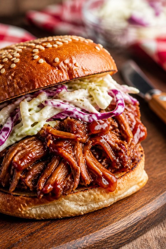 tender pulled pork sandwiches