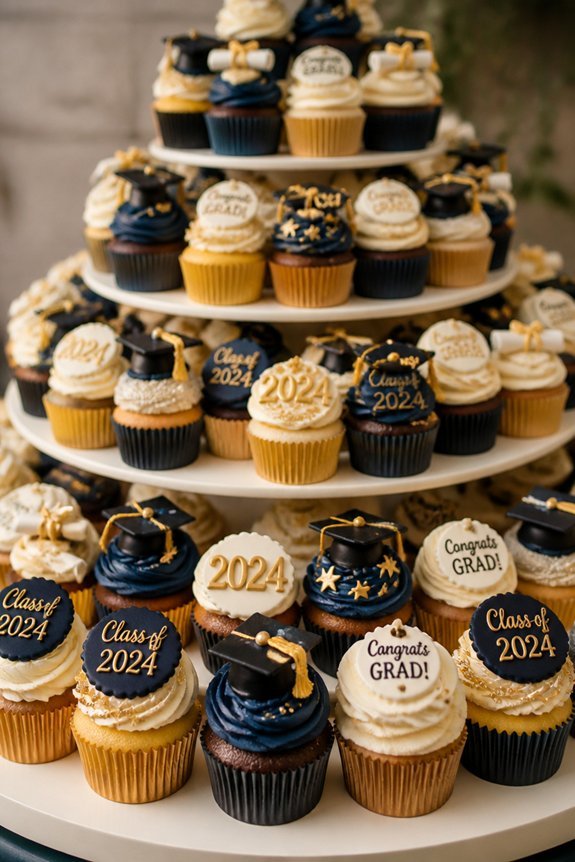 elegant cupcake tower display