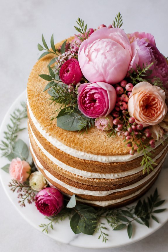 elegant frosted floral centerpiece