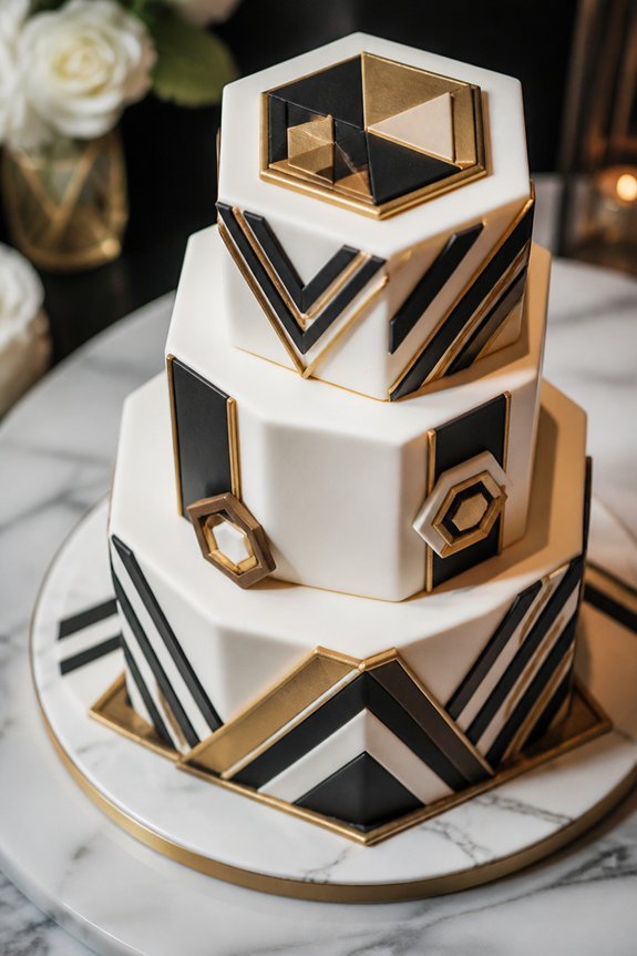 geometric cake design tutorial