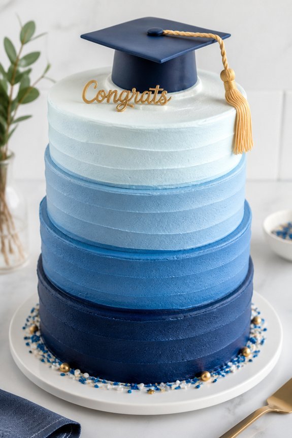 gradient school spirit cake