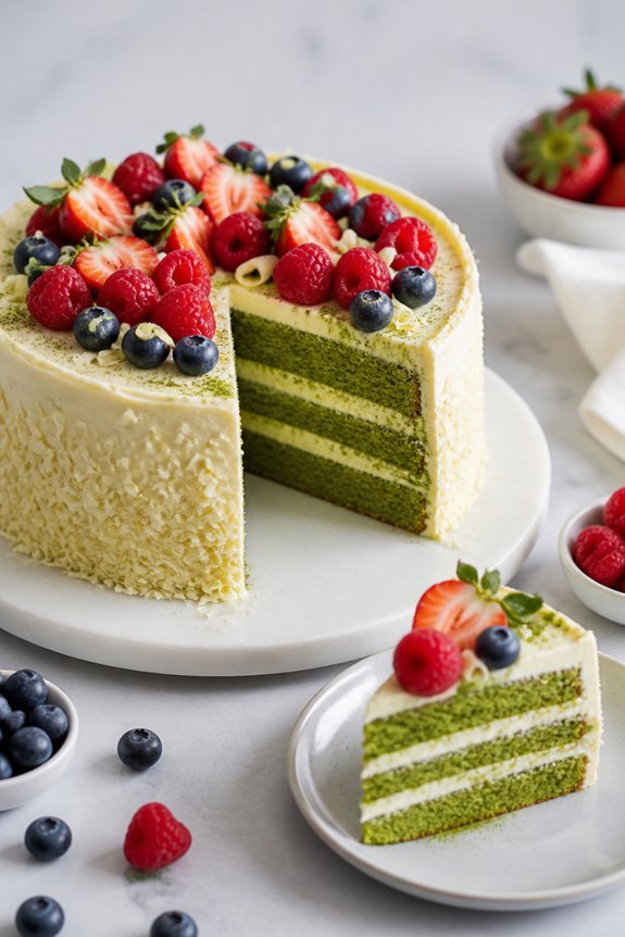 matcha white chocolate layers