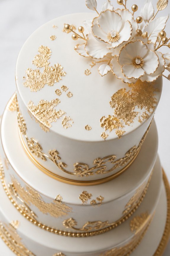 metallic cake decoration techniques