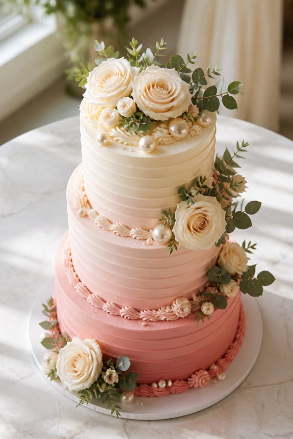 ombre wedding cake technique