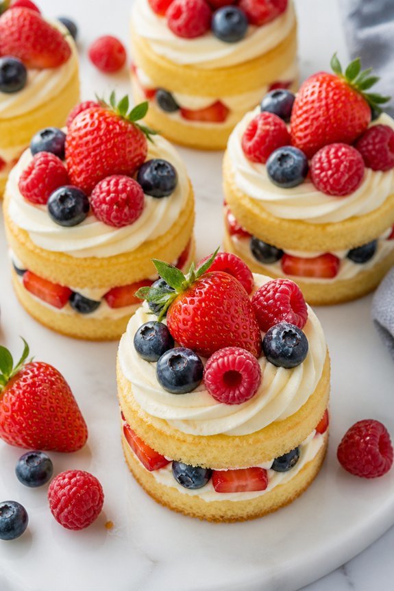 simple vanilla mini cakes