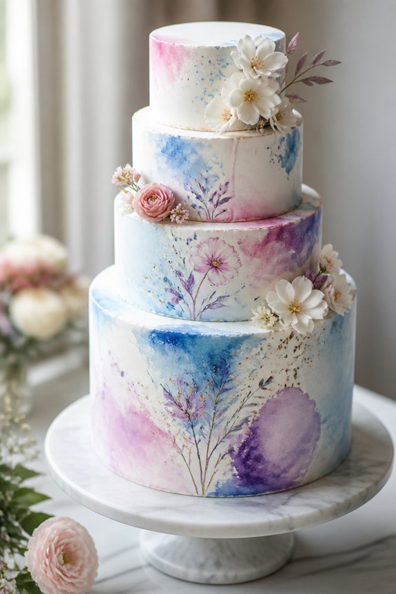 watercolor cake painting technique