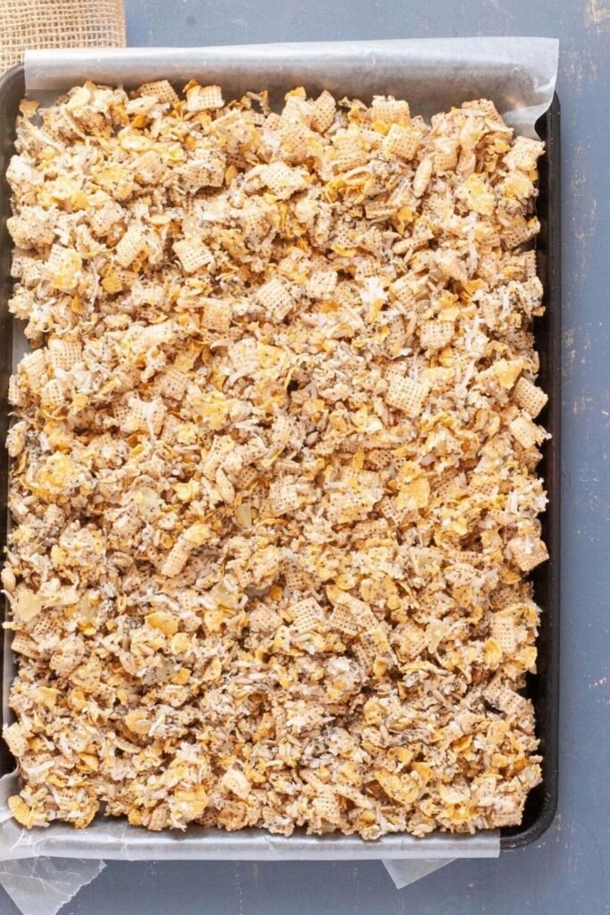 Baked Coconut Crunch Christmas Trail Mix