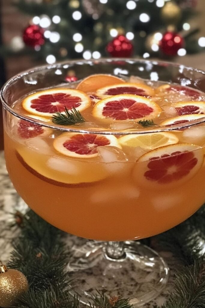 Blood Orange Prosecco Christmas Punch