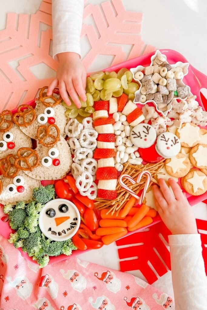 Build Your Own Christmas Snack Mix Board For Kids