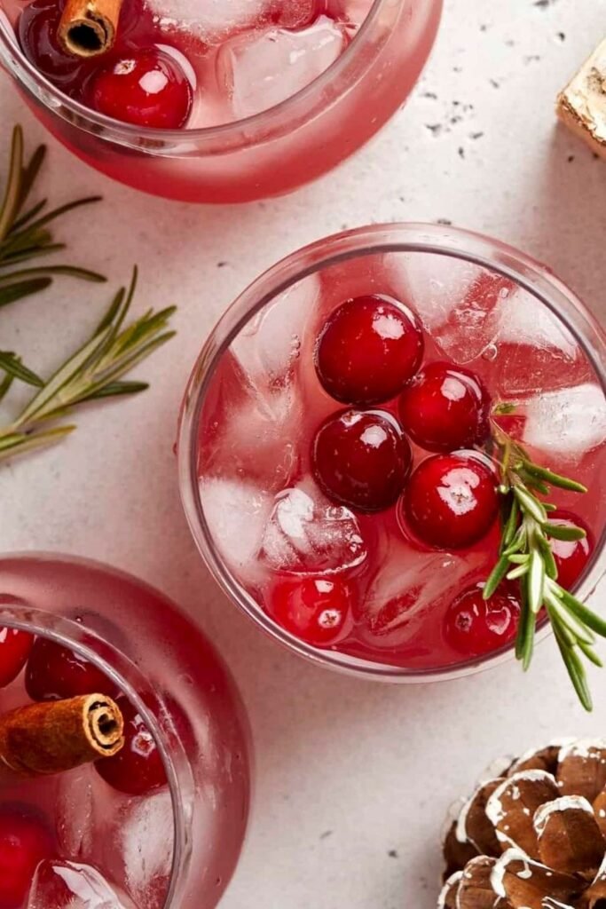 Cranberry Rosemary Gin Christmas Punch