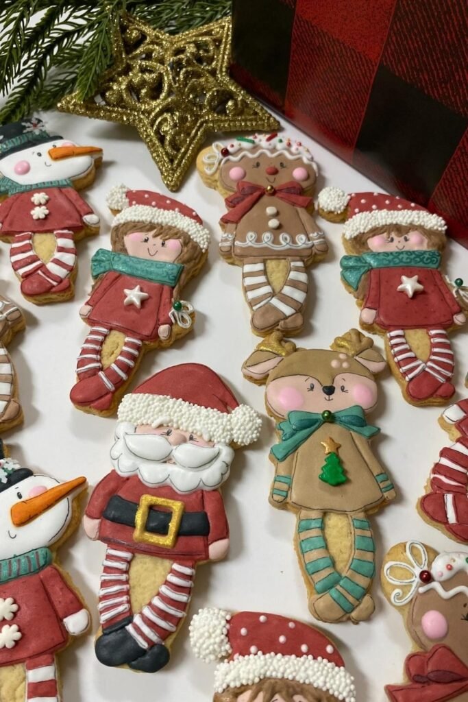 Hand Painted Character Christmas Cookies