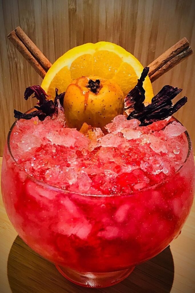 Hibiscus Orange Rum Christmas Punch