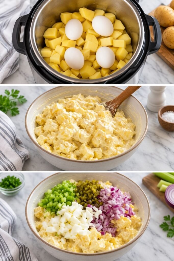 Instant Pot Potato Salad process