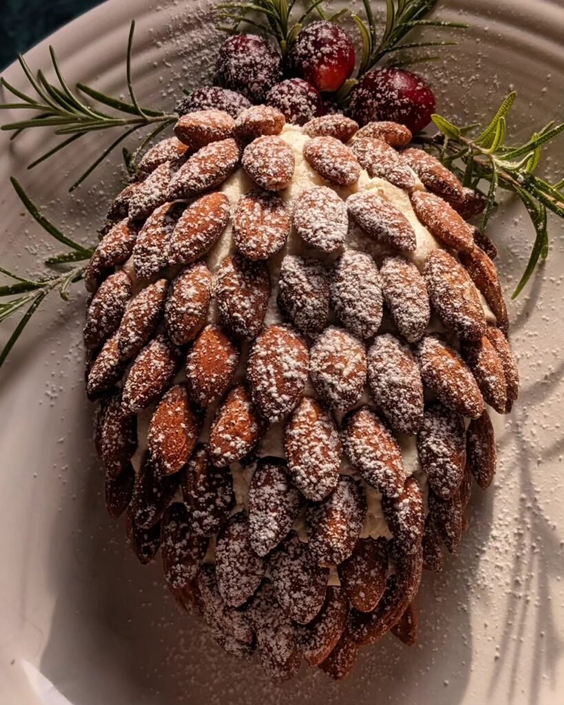 Savory Pine Cone Cheese Ball for Christmas Recipes Appetizers