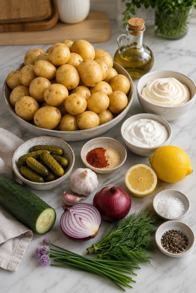 Smashed Potato Salad ingrediens