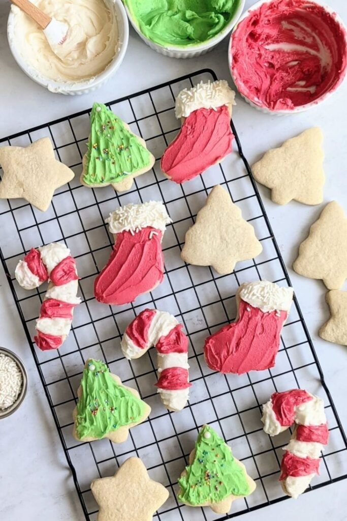 Soft Frosted Sugar Cookies With Christmas Buttercream