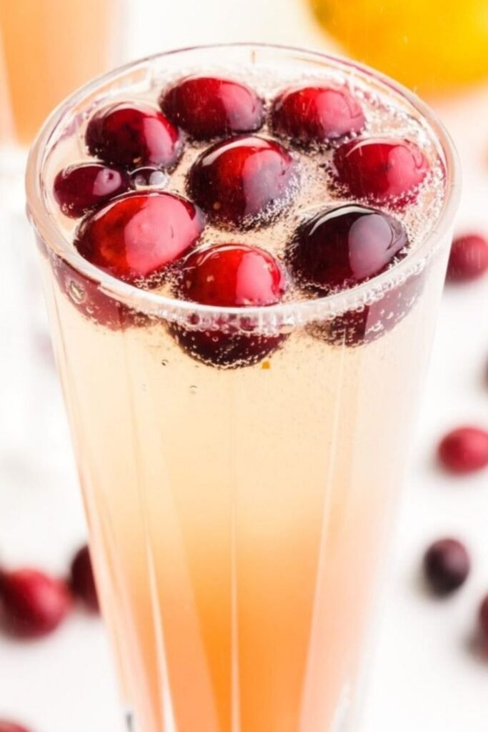 Sparkling Cranberry Champagne Christmas Punch