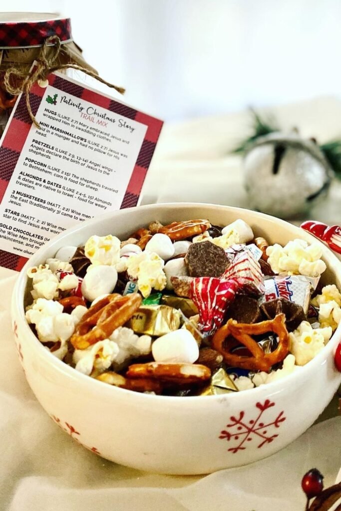 Sweet And Salty Christmas Candy Trail Mix