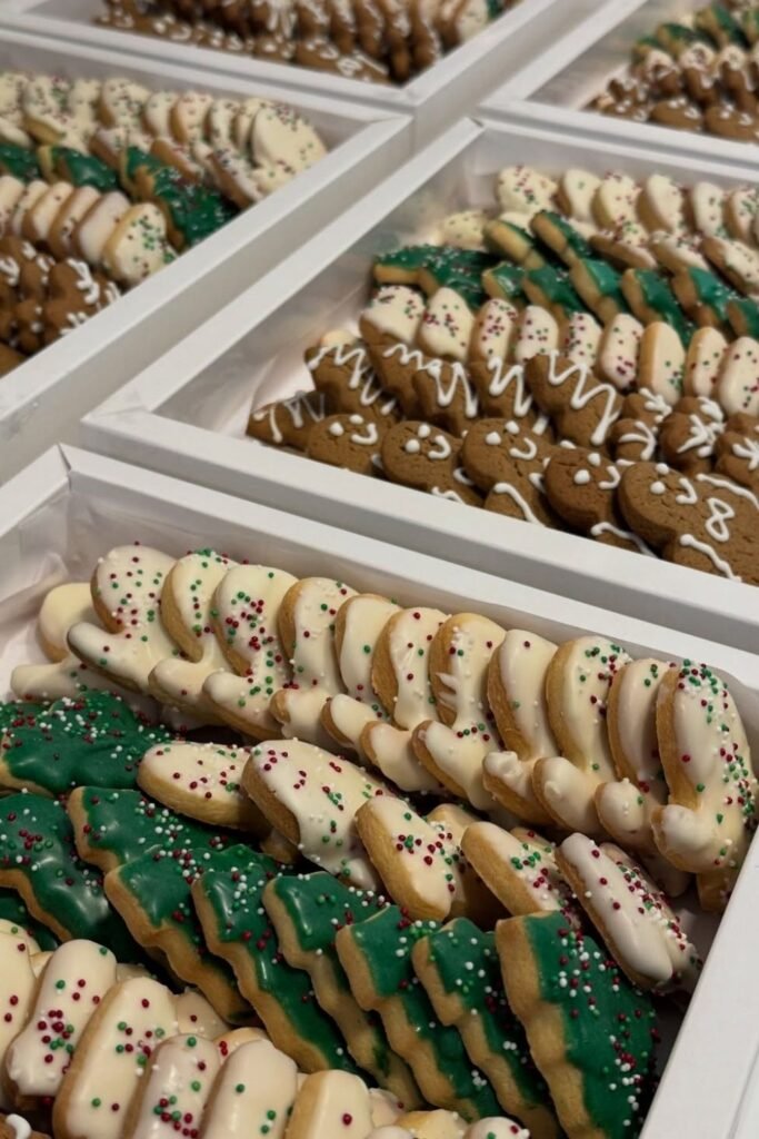 Thin Iced Cookie Boxes For Christmas Gifting